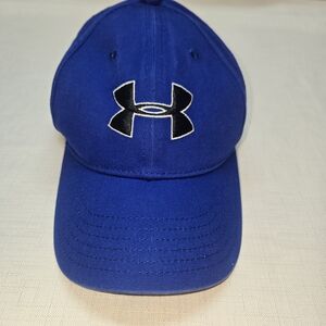 Under Armour Royal Blue and Black Logo Kids Cap